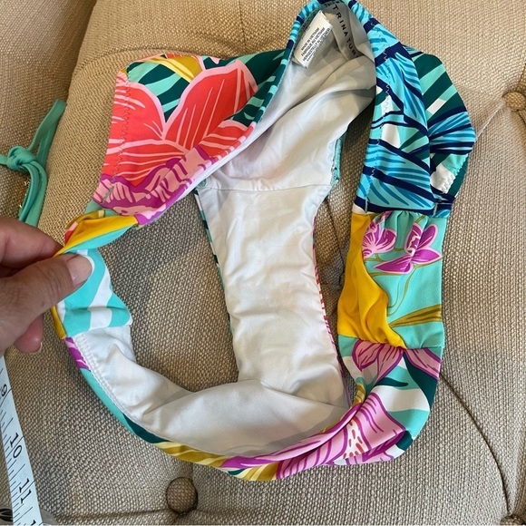 Bf:  TRINA TURK Terra Nostra Tankini In Multi color Green Yellow Pink … Size 4 - Picture 14 of 15